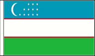 Uzbekistan Hand Waving Flags